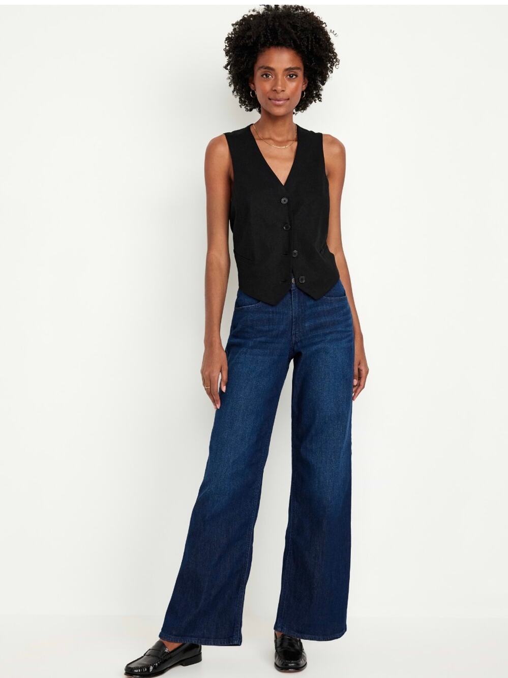 Old Navy Wow High Waisted Wide Leg Jeans Size 6 Short